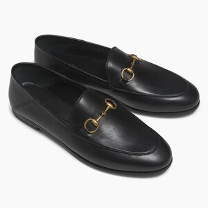 Gucci Brixton Leather Horsebit Loafers in Black NWOB
